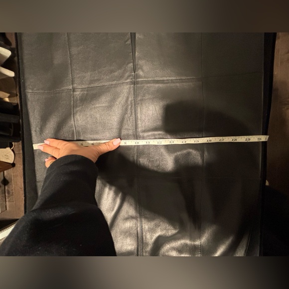 White House Black Market Black Leather Skirt size 10 NWOT - Picture 10 of 13